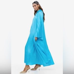 H&M Turquoise Pleated Dress